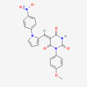 1-(4-methoxyphenyl)-5-{[1-(4-nitrophenyl)-1H-pyrrol-2-yl]methylene}-2,4,6(1H,3H,5H)-pyrimidinetrione