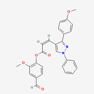 (4-formyl-2-methoxyphenyl) (Z)-3-[3-(4-methoxyphenyl)-1-phenylpyrazol-4-yl]prop-2-enoate