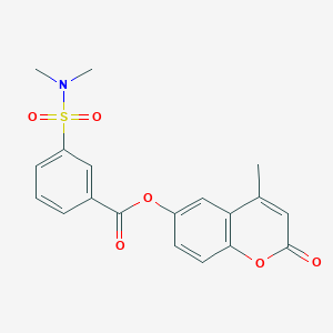 (4-Methyl-2-oxochromen-6-yl) 3-(dimethylsulfamoyl)benzoate