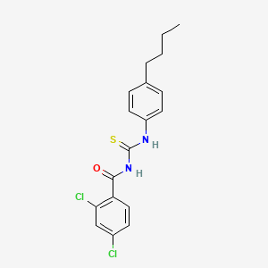 molecular formula C18H18Cl2N2OS B4565515 N-[(4-butylphenyl)carbamothioyl]-2,4-dichlorobenzamide 