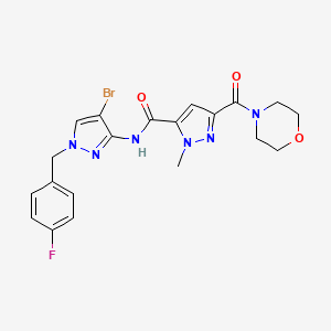 N-[4-BROMO-1-(4-FLUOROBENZYL)-1H-PYRAZOL-3-YL]-1-METHYL-3-(MORPHOLINOCARBONYL)-1H-PYRAZOLE-5-CARBOXAMIDE