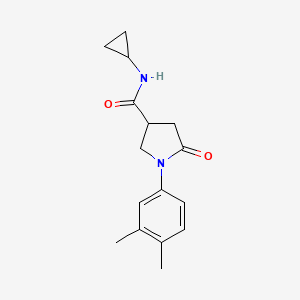 N-cyclopropyl-1-(3,4-dimethylphenyl)-5-oxo-3-pyrrolidinecarboxamide