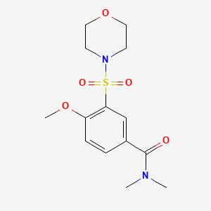 4-methoxy-N,N-dimethyl-3-(4-morpholinylsulfonyl)benzamide