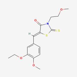 5-(3-ethoxy-4-methoxybenzylidene)-3-(2-methoxyethyl)-2-thioxo-1,3-thiazolidin-4-one