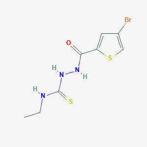 molecular formula C8H10BrN3OS2 B456557 2-[(4-bromo-2-thienyl)carbonyl]-N-ethylhydrazinecarbothioamide 