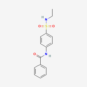 molecular formula C15H16N2O3S B4565580 N-[4-(ethylsulfamoyl)phenyl]benzamide 