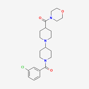 molecular formula C22H30ClN3O3 B4565588 1'-(3-chlorobenzoyl)-4-(4-morpholinylcarbonyl)-1,4'-bipiperidine 