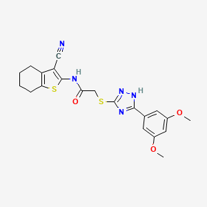 N-(3-cyano-4,5,6,7-tetrahydro-1-benzothien-2-yl)-2-{[5-(3,5-dimethoxyphenyl)-4H-1,2,4-triazol-3-yl]thio}acetamide