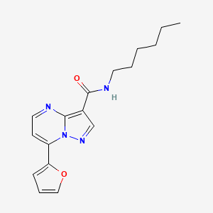 7-(2-furyl)-N-hexylpyrazolo[1,5-a]pyrimidine-3-carboxamide