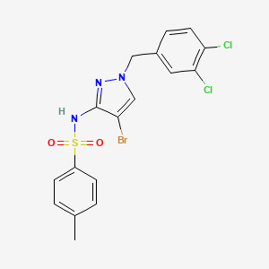 N-[4-bromo-1-(3,4-dichlorobenzyl)-1H-pyrazol-3-yl]-4-methylbenzenesulfonamide