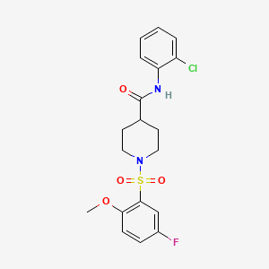 N-(2-chlorophenyl)-1-[(5-fluoro-2-methoxyphenyl)sulfonyl]piperidine-4-carboxamide