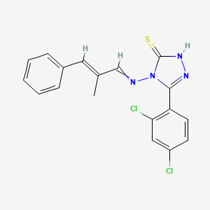 5-(2,4-dichlorophenyl)-4-[(2-methyl-3-phenyl-2-propen-1-ylidene)amino]-4H-1,2,4-triazole-3-thiol