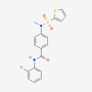 N-(2-fluorophenyl)-4-[methyl(2-thienylsulfonyl)amino]benzamide