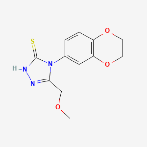 4-(2,3-dihydro-1,4-benzodioxin-6-yl)-5-(methoxymethyl)-4H-1,2,4-triazole-3-thiol