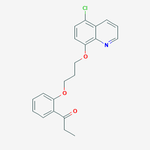 molecular formula C21H20ClNO3 B4565638 1-[2-[3-(5-Chloroquinolin-8-yl)oxypropoxy]phenyl]propan-1-one 