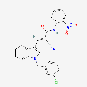 3-[1-(3-chlorobenzyl)-1H-indol-3-yl]-2-cyano-N-(2-nitrophenyl)acrylamide