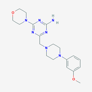 4-{[4-(3-Methoxyphenyl)piperazin-1-yl]methyl}-6-(morpholin-4-yl)-1,3,5-triazin-2-amine