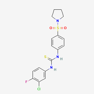 N-(3-chloro-4-fluorophenyl)-N'-[4-(1-pyrrolidinylsulfonyl)phenyl]thiourea