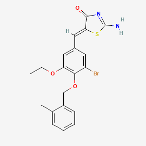 5-{3-bromo-5-ethoxy-4-[(2-methylbenzyl)oxy]benzylidene}-2-imino-1,3-thiazolidin-4-one