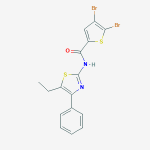 4,5-dibromo-N-(5-ethyl-4-phenyl-1,3-thiazol-2-yl)thiophene-2-carboxamide