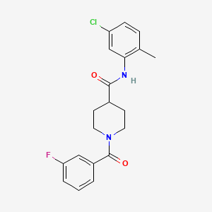 N-(5-chloro-2-methylphenyl)-1-(3-fluorobenzoyl)piperidine-4-carboxamide