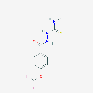 molecular formula C11H13F2N3O2S B456573 2-[4-(difluoromethoxy)benzoyl]-N-ethylhydrazinecarbothioamide 