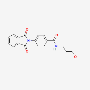 molecular formula C19H18N2O4 B4565736 4-(1,3-dioxo-1,3-dihydro-2H-isoindol-2-yl)-N-(3-methoxypropyl)benzamide 