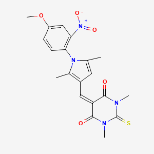 5-{[1-(4-methoxy-2-nitrophenyl)-2,5-dimethyl-1H-pyrrol-3-yl]methylidene}-1,3-dimethyl-2-thioxodihydropyrimidine-4,6(1H,5H)-dione