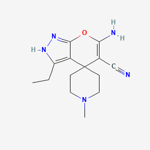 6'-amino-3'-ethyl-1-methyl-2'H-spiro[piperidine-4,4'-pyrano[2,3-c]pyrazole]-5'-carbonitrile