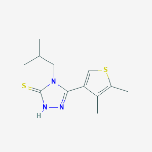 molecular formula C12H17N3S2 B456577 5-(4,5-dimethyl-3-thienyl)-4-isobutyl-4H-1,2,4-triazole-3-thiol 