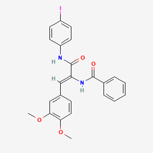 N-[(Z)-1-(3,4-dimethoxyphenyl)-3-(4-iodoanilino)-3-oxoprop-1-en-2-yl]benzamide