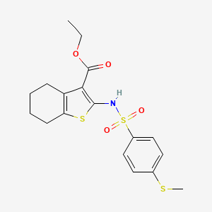 ethyl 2-({[4-(methylthio)phenyl]sulfonyl}amino)-4,5,6,7-tetrahydro-1-benzothiophene-3-carboxylate