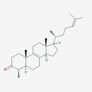 molecular formula C₂₈H₄₄O B045658 4α-甲基-5α-胆固甾-8,24-二烯-3-酮 CAS No. 7377-73-3