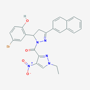 4-bromo-2-[1-({1-ethyl-4-nitro-1H-pyrazol-3-yl}carbonyl)-3-(2-naphthyl)-4,5-dihydro-1H-pyrazol-5-yl]phenol