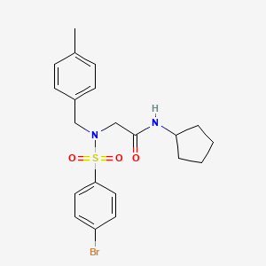 N~2~-[(4-bromophenyl)sulfonyl]-N-cyclopentyl-N~2~-(4-methylbenzyl)glycinamide