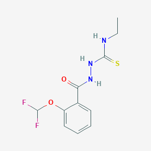 molecular formula C11H13F2N3O2S B456585 2-[2-(difluoromethoxy)benzoyl]-N-ethylhydrazinecarbothioamide 