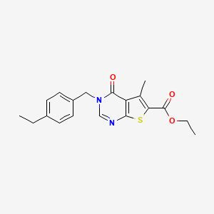 ethyl 3-(4-ethylbenzyl)-5-methyl-4-oxo-3,4-dihydrothieno[2,3-d]pyrimidine-6-carboxylate