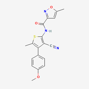 N-[3-cyano-4-(4-methoxyphenyl)-5-methyl-2-thienyl]-5-methyl-3-isoxazolecarboxamide