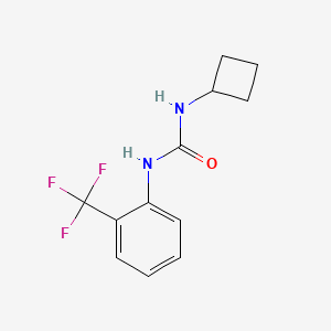 molecular formula C12H13F3N2O B4565868 N-cyclobutyl-N'-[2-(trifluoromethyl)phenyl]urea 