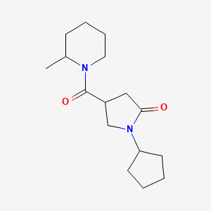 1-cyclopentyl-4-[(2-methylpiperidin-1-yl)carbonyl]pyrrolidin-2-one