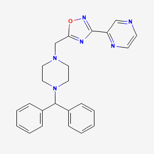 2-(5-{[4-(diphenylmethyl)-1-piperazinyl]methyl}-1,2,4-oxadiazol-3-yl)pyrazine