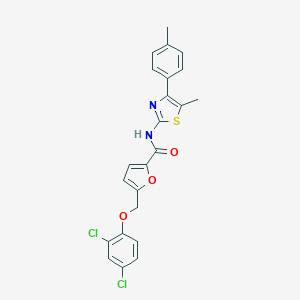 molecular formula C23H18Cl2N2O3S B456589 5-[(2,4-dichlorophenoxy)methyl]-N-[5-methyl-4-(4-methylphenyl)-1,3-thiazol-2-yl]furan-2-carboxamide 