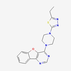 4-[4-(5-ethyl-1,3,4-thiadiazol-2-yl)-1-piperazinyl][1]benzofuro[3,2-d]pyrimidine