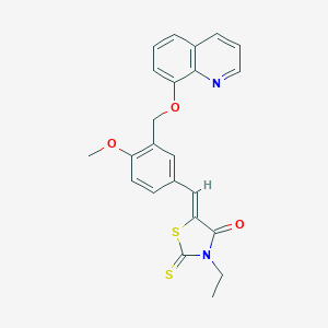 3-Ethyl-5-{4-methoxy-3-[(8-quinolinyloxy)methyl]benzylidene}-2-thioxo-1,3-thiazolidin-4-one
