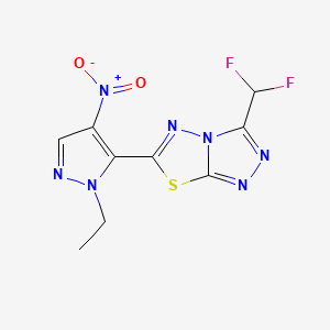 3-(difluoromethyl)-6-(1-ethyl-4-nitro-1H-pyrazol-5-yl)[1,2,4]triazolo[3,4-b][1,3,4]thiadiazole