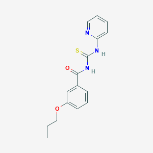 molecular formula C16H17N3O2S B4565944 3-propoxy-N-(pyridin-2-ylcarbamothioyl)benzamide 