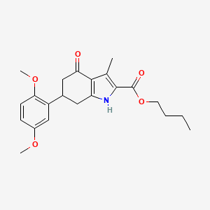 butyl 6-(2,5-dimethoxyphenyl)-3-methyl-4-oxo-4,5,6,7-tetrahydro-1H-indole-2-carboxylate