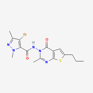 4-BROMO-1,3-DIMETHYL-N-[2-METHYL-4-OXO-6-PROPYLTHIENO[2,3-D]PYRIMIDIN-3(4H)-YL]-1H-PYRAZOLE-5-CARBOXAMIDE