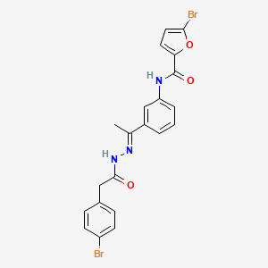 5-bromo-N-(3-{N-[(4-bromophenyl)acetyl]ethanehydrazonoyl}phenyl)-2-furamide