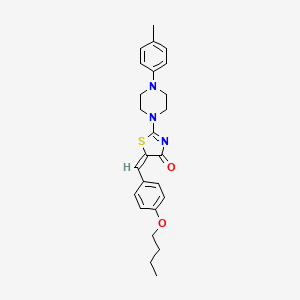 molecular formula C25H29N3O2S B4566056 (5E)-5-(4-butoxybenzylidene)-2-[4-(4-methylphenyl)piperazin-1-yl]-1,3-thiazol-4(5H)-one 